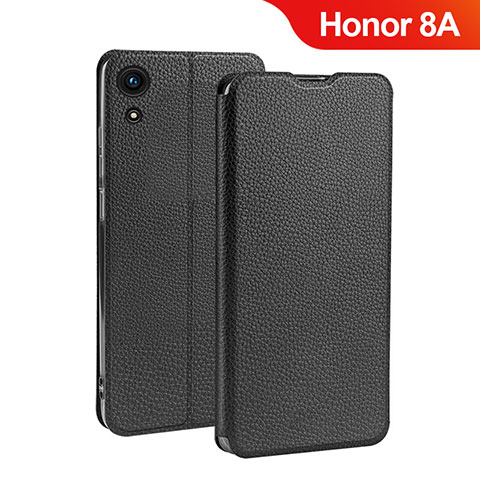 Funda de Cuero Cartera con Soporte L01 para Huawei Y6 Prime (2019) Negro