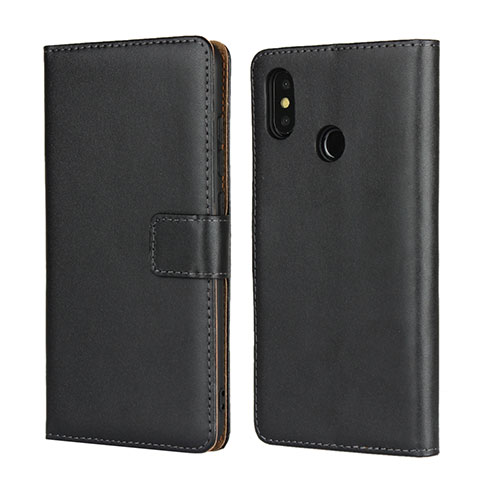 Funda de Cuero Cartera con Soporte L01 para Xiaomi Mi 8 Negro