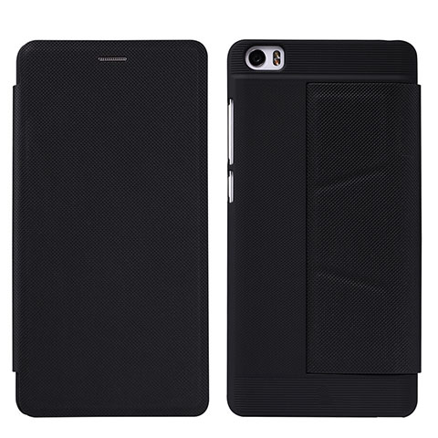 Funda de Cuero Cartera con Soporte L01 para Xiaomi Mi Note Negro