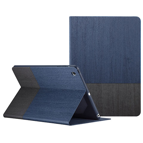 Funda de Cuero Cartera con Soporte L02 para Apple iPad Mini 2 Azul