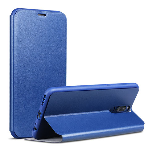 Funda de Cuero Cartera con Soporte L02 para Huawei G10 Azul