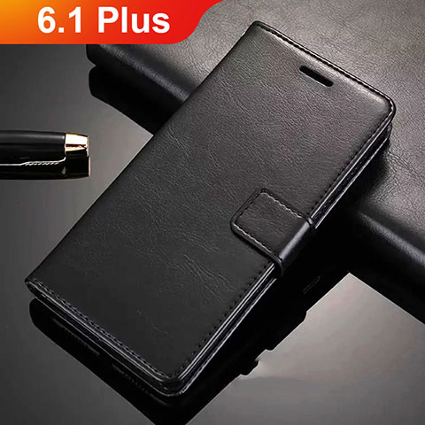 Funda de Cuero Cartera con Soporte L02 para Nokia 6.1 Plus Negro