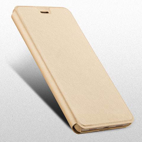 Funda de Cuero Cartera con Soporte L03 para Huawei Honor 6X Pro Oro