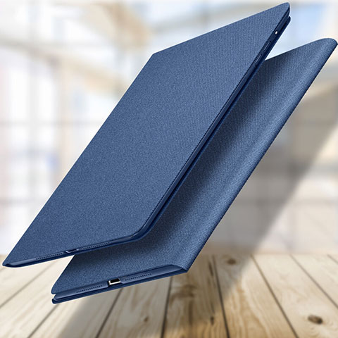 Funda de Cuero Cartera con Soporte L04 para Apple New iPad 9.7 (2018) Azul