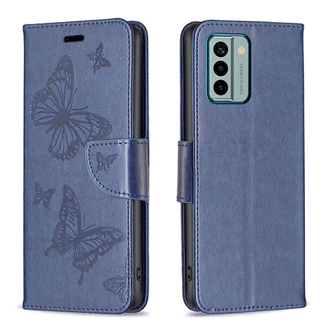 Funda de Cuero Cartera con Soporte Mariposa Carcasa B01F para Nokia G22 Azul