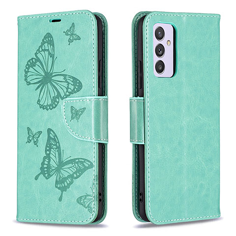 Funda de Cuero Cartera con Soporte Mariposa Carcasa B01F para Samsung Galaxy A24 4G Verde