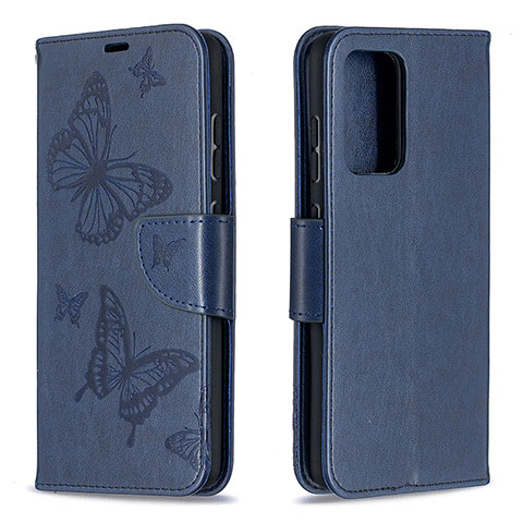 Funda de Cuero Cartera con Soporte Mariposa Carcasa B01F para Samsung Galaxy A52s 5G Azul