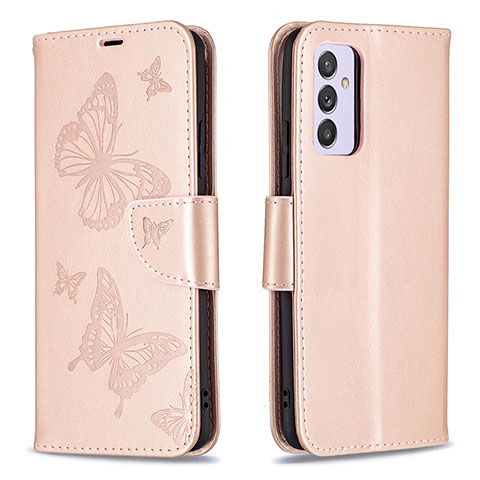 Funda de Cuero Cartera con Soporte Mariposa Carcasa B01F para Samsung Galaxy A54 5G Oro Rosa