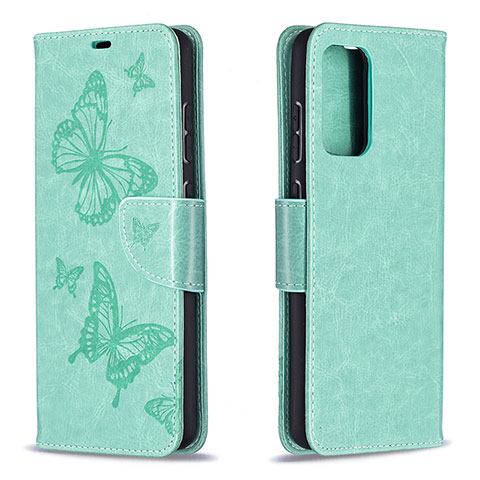 Funda de Cuero Cartera con Soporte Mariposa Carcasa B01F para Samsung Galaxy A72 5G Verde