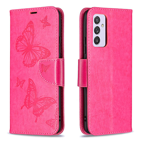 Funda de Cuero Cartera con Soporte Mariposa Carcasa B01F para Samsung Galaxy M54 5G Rosa Roja