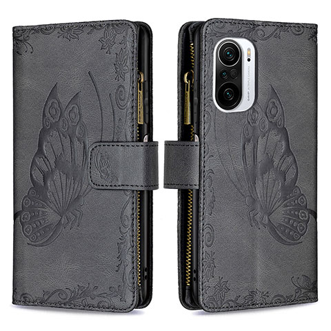 Funda de Cuero Cartera con Soporte Mariposa Carcasa B03F para Xiaomi Mi 11X 5G Negro