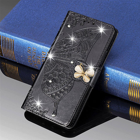 Funda de Cuero Cartera con Soporte Mariposa Carcasa L01 para Xiaomi Mi 11 Lite 4G Negro