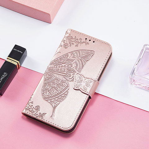 Funda de Cuero Cartera con Soporte Mariposa Carcasa L01 para Xiaomi Redmi 11A 4G Rosa