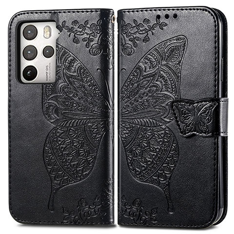 Funda de Cuero Cartera con Soporte Mariposa Carcasa para HTC U23 5G Negro