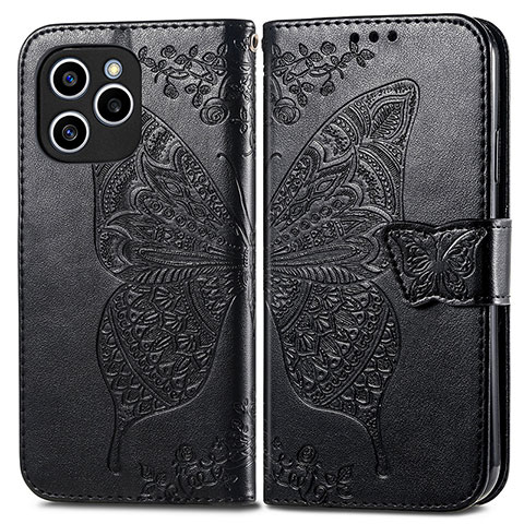 Funda de Cuero Cartera con Soporte Mariposa Carcasa para Huawei Honor 60 SE 5G Negro