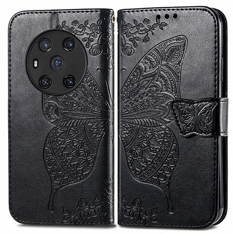 Funda de Cuero Cartera con Soporte Mariposa Carcasa para Huawei Honor Magic3 5G Negro