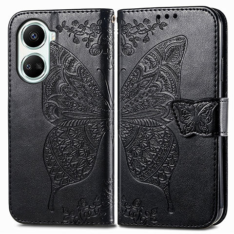 Funda de Cuero Cartera con Soporte Mariposa Carcasa para Huawei Nova 10 SE Negro