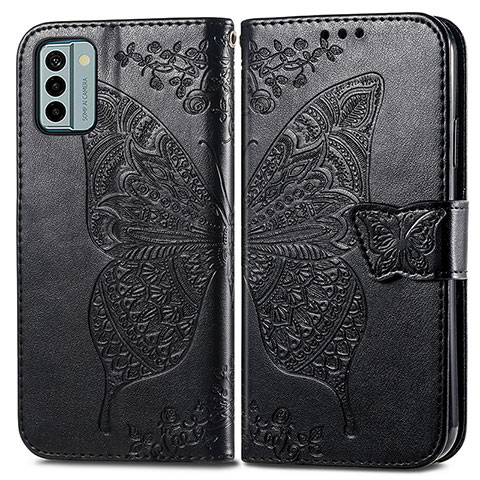 Funda de Cuero Cartera con Soporte Mariposa Carcasa para Nokia G22 Negro