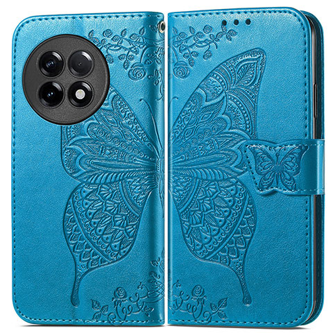 Funda de Cuero Cartera con Soporte Mariposa Carcasa para OnePlus Ace 2 5G Azul