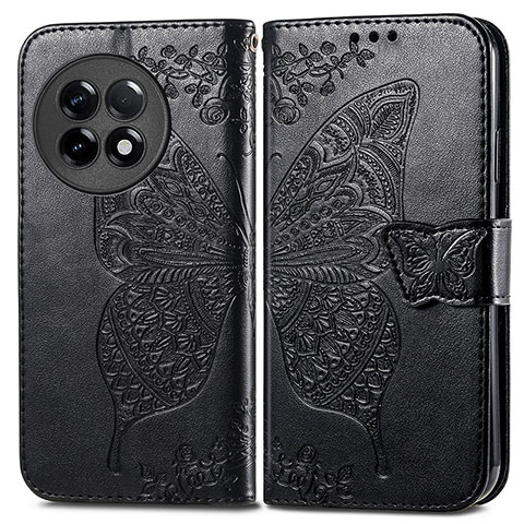 Funda de Cuero Cartera con Soporte Mariposa Carcasa para OnePlus Ace 2 5G Negro