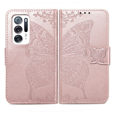 Funda de Cuero Cartera con Soporte Mariposa Carcasa para Oppo Find N 5G Rosa