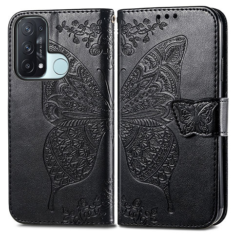 Funda de Cuero Cartera con Soporte Mariposa Carcasa para Oppo Reno5 A Negro