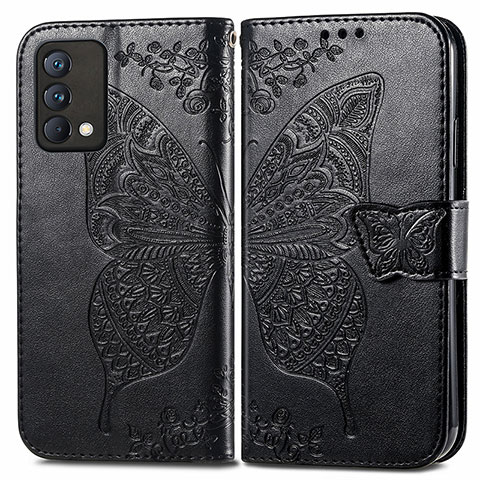 Funda de Cuero Cartera con Soporte Mariposa Carcasa para Realme GT Master 5G Negro