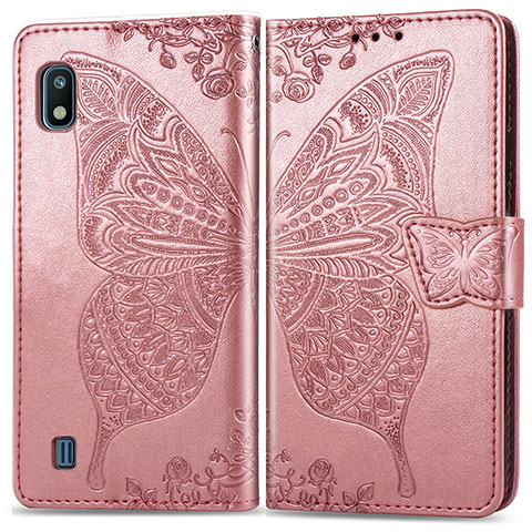 Funda de Cuero Cartera con Soporte Mariposa Carcasa para Samsung Galaxy A10 Rosa