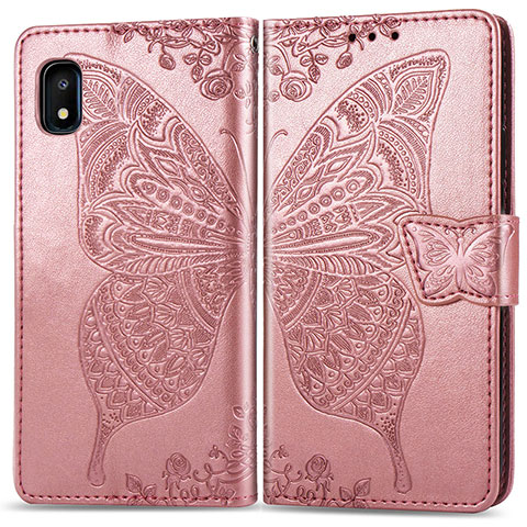 Funda de Cuero Cartera con Soporte Mariposa Carcasa para Samsung Galaxy A10e Rosa