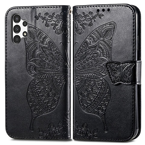 Funda de Cuero Cartera con Soporte Mariposa Carcasa para Samsung Galaxy A13 4G Negro