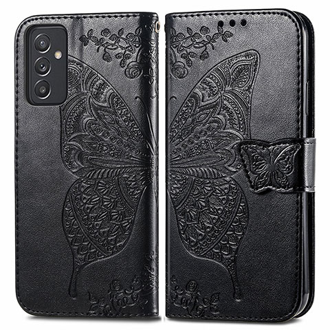 Funda de Cuero Cartera con Soporte Mariposa Carcasa para Samsung Galaxy A24 4G Negro