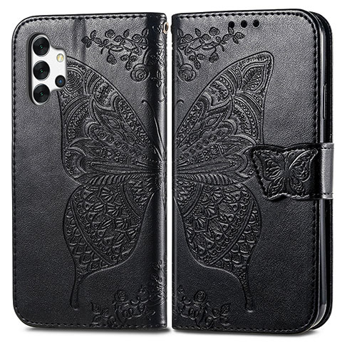 Funda de Cuero Cartera con Soporte Mariposa Carcasa para Samsung Galaxy A32 4G Negro