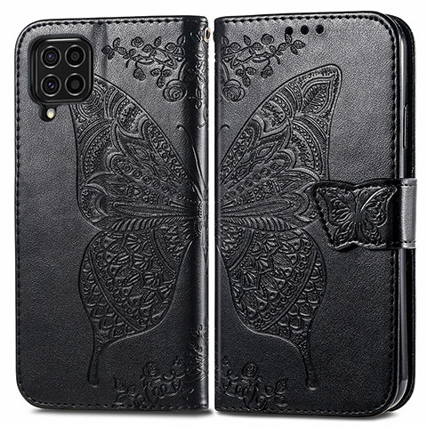 Funda de Cuero Cartera con Soporte Mariposa Carcasa para Samsung Galaxy M62 4G Negro