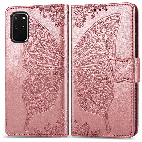 Funda de Cuero Cartera con Soporte Mariposa Carcasa para Samsung Galaxy S20 Plus Rosa