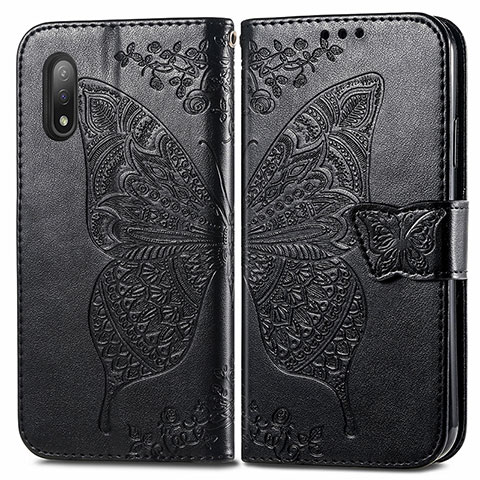 Funda de Cuero Cartera con Soporte Mariposa Carcasa para Sony Xperia Ace II Negro