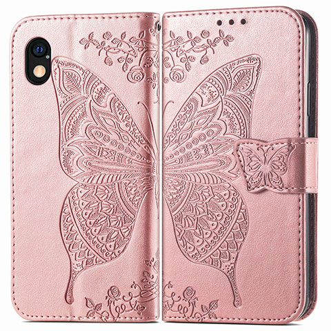 Funda de Cuero Cartera con Soporte Mariposa Carcasa para Sony Xperia Ace III Rosa