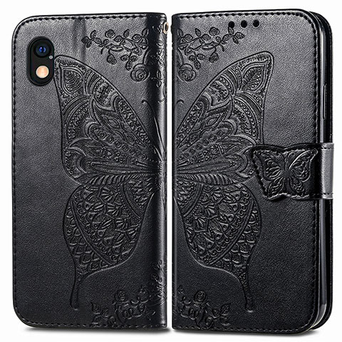 Funda de Cuero Cartera con Soporte Mariposa Carcasa para Sony Xperia Ace III SO-53C Negro