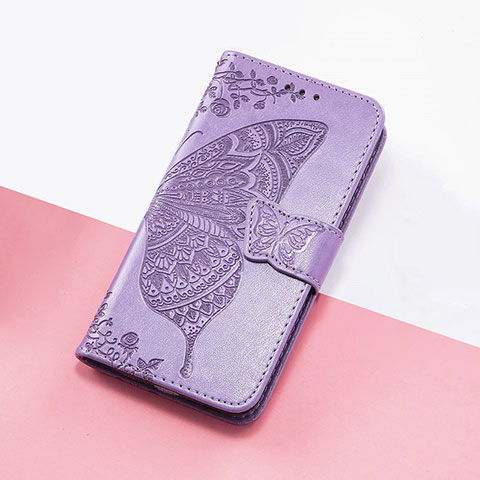 Funda de Cuero Cartera con Soporte Mariposa Carcasa S01D para Asus ROG Phone 7 Purpura Claro