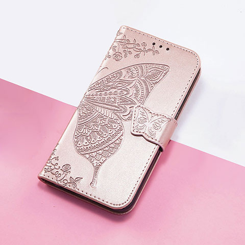 Funda de Cuero Cartera con Soporte Mariposa Carcasa S01D para Google Pixel 7a 5G Oro Rosa