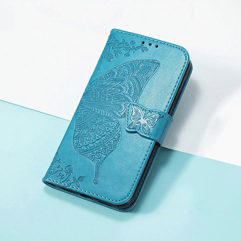 Funda de Cuero Cartera con Soporte Mariposa Carcasa S01D para Huawei Honor Magic3 5G Azul