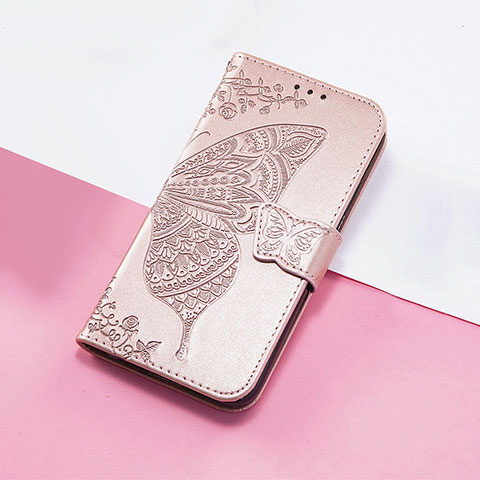 Funda de Cuero Cartera con Soporte Mariposa Carcasa S01D para Huawei Honor Magic3 5G Oro Rosa