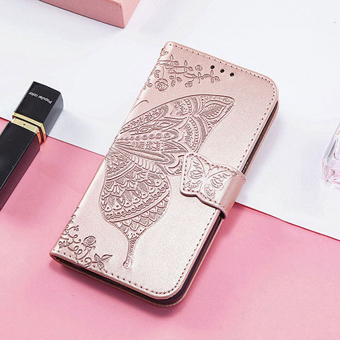 Funda de Cuero Cartera con Soporte Mariposa Carcasa S01D para Samsung Galaxy M13 4G Rosa