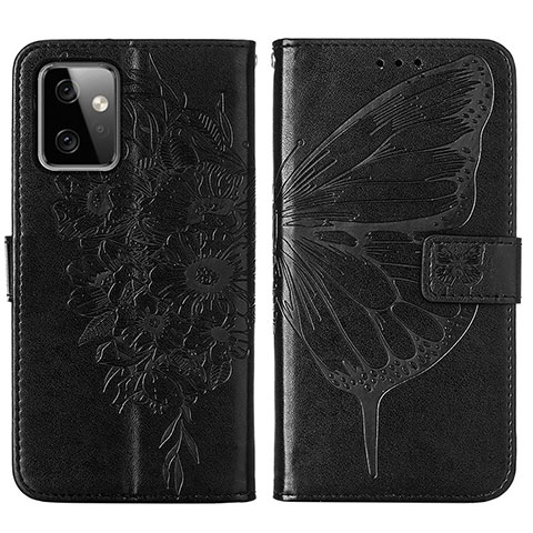 Funda de Cuero Cartera con Soporte Mariposa Carcasa Y01B para Motorola Moto G Power 5G (2023) Negro