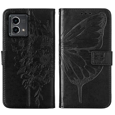 Funda de Cuero Cartera con Soporte Mariposa Carcasa Y01B para Motorola Moto G Stylus (2023) 4G Negro