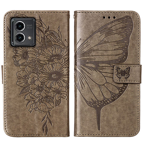 Funda de Cuero Cartera con Soporte Mariposa Carcasa Y01B para Motorola Moto G Stylus (2023) 5G Gris