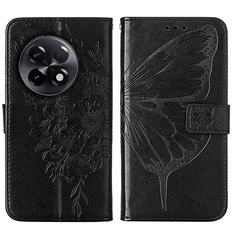 Funda de Cuero Cartera con Soporte Mariposa Carcasa Y01B para OnePlus 11R 5G Negro