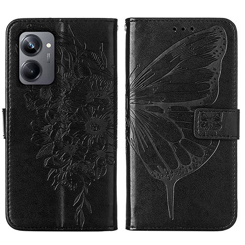 Funda de Cuero Cartera con Soporte Mariposa Carcasa Y01B para Realme 10 Pro 5G Negro