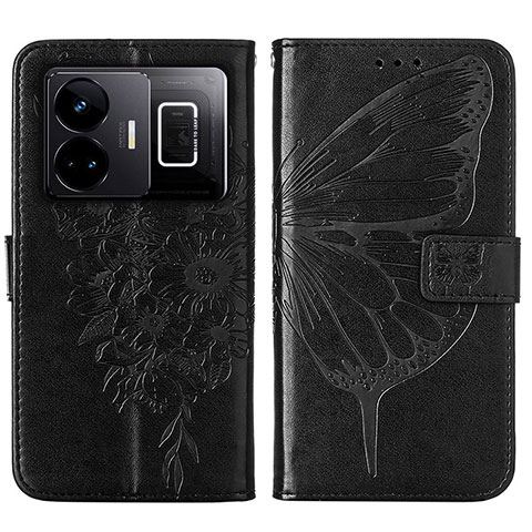 Funda de Cuero Cartera con Soporte Mariposa Carcasa Y01B para Realme GT Neo5 240W 5G Negro