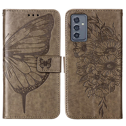 Funda de Cuero Cartera con Soporte Mariposa Carcasa Y01B para Samsung Galaxy A15 5G Gris