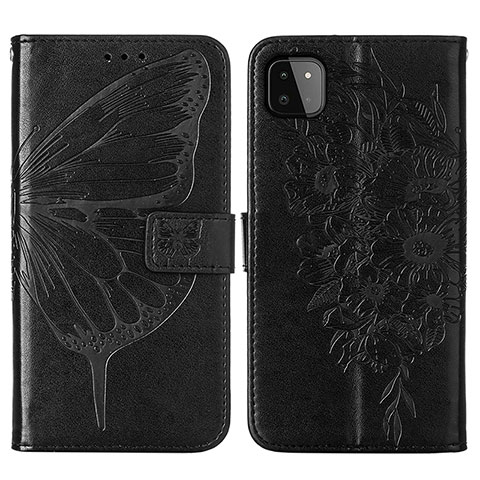 Funda de Cuero Cartera con Soporte Mariposa Carcasa Y01B para Samsung Galaxy A22s 5G Negro